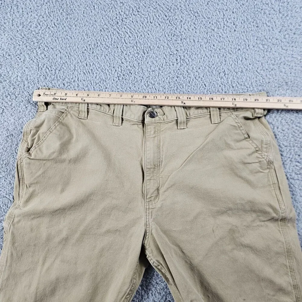 Carhartt Pants Mens 42x28 Beige Rugged Flex Relaxed Fit  102291-253 Carpenter